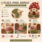 ✨Whimsical Village 3D-stoff Poke Art-kit