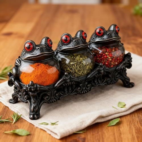 Håndlagde Witchy Frog apotekerkrukker til krydder 🐸🧙