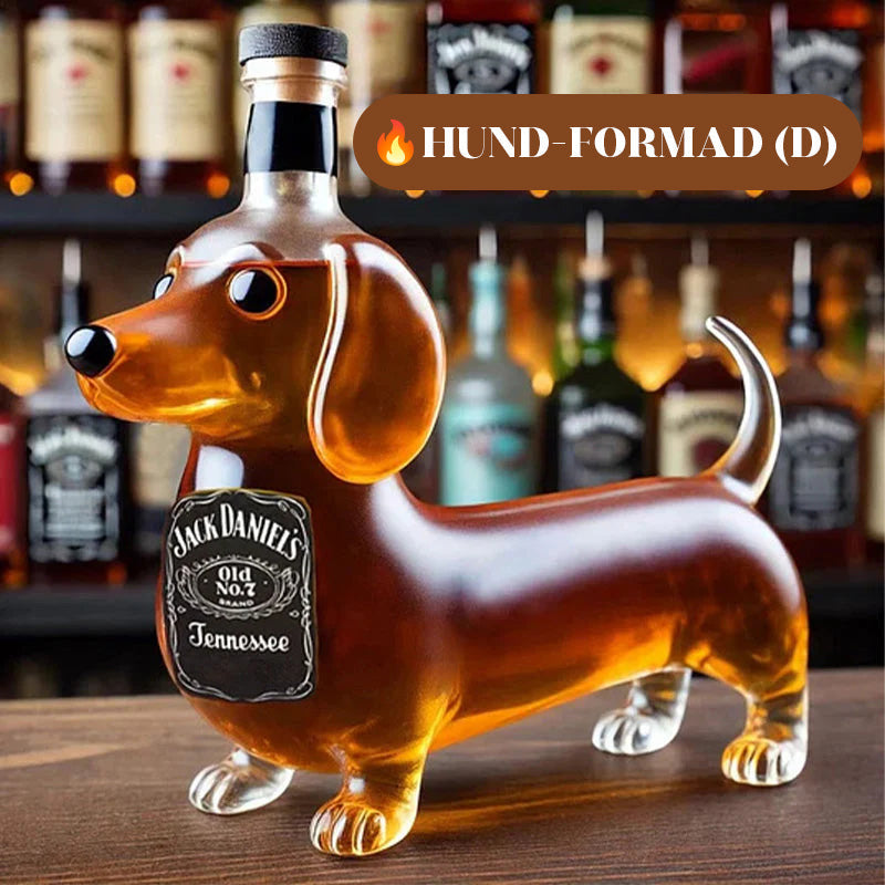 Kreativ whiskyflaske formet som en hund