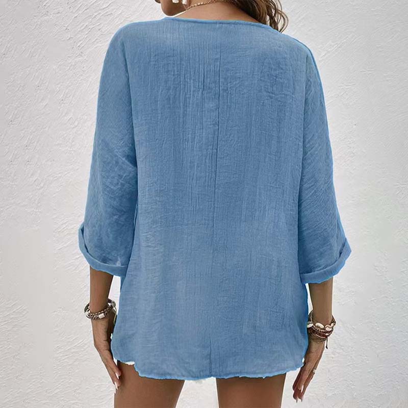 ✨Tidsbegrenset tilbud 45 % RABATT🎁Topp med V-hals