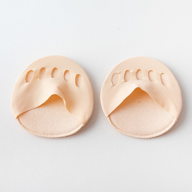 👠✨ Femtårs forfotputer for kvinner | Støtdempende innlegg for høye hæler | Svart/Beige