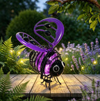 🌙🐝 Hängande solcellslampa med bi-design – varmt bärnstensfärgat sken, flimmerfri och perfekt för trädgårdsfester, camping eller barnrum – sprider glädje både dag och natt 🌞🌜
