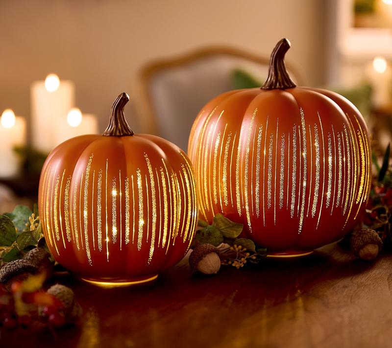 🎃Halloween-salg 49 % RABATT🎃Gresskar med blinkende lys