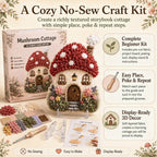✨Whimsical Village 3D-stoff Poke Art-kit
