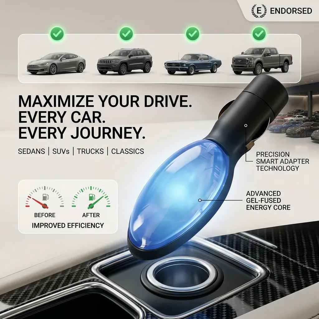 🚗 2026 Ny oppgradert FuelShark drivstoffsynkroniseringsenhet – Bensinsparer for biler og lastebiler, sølsparer
