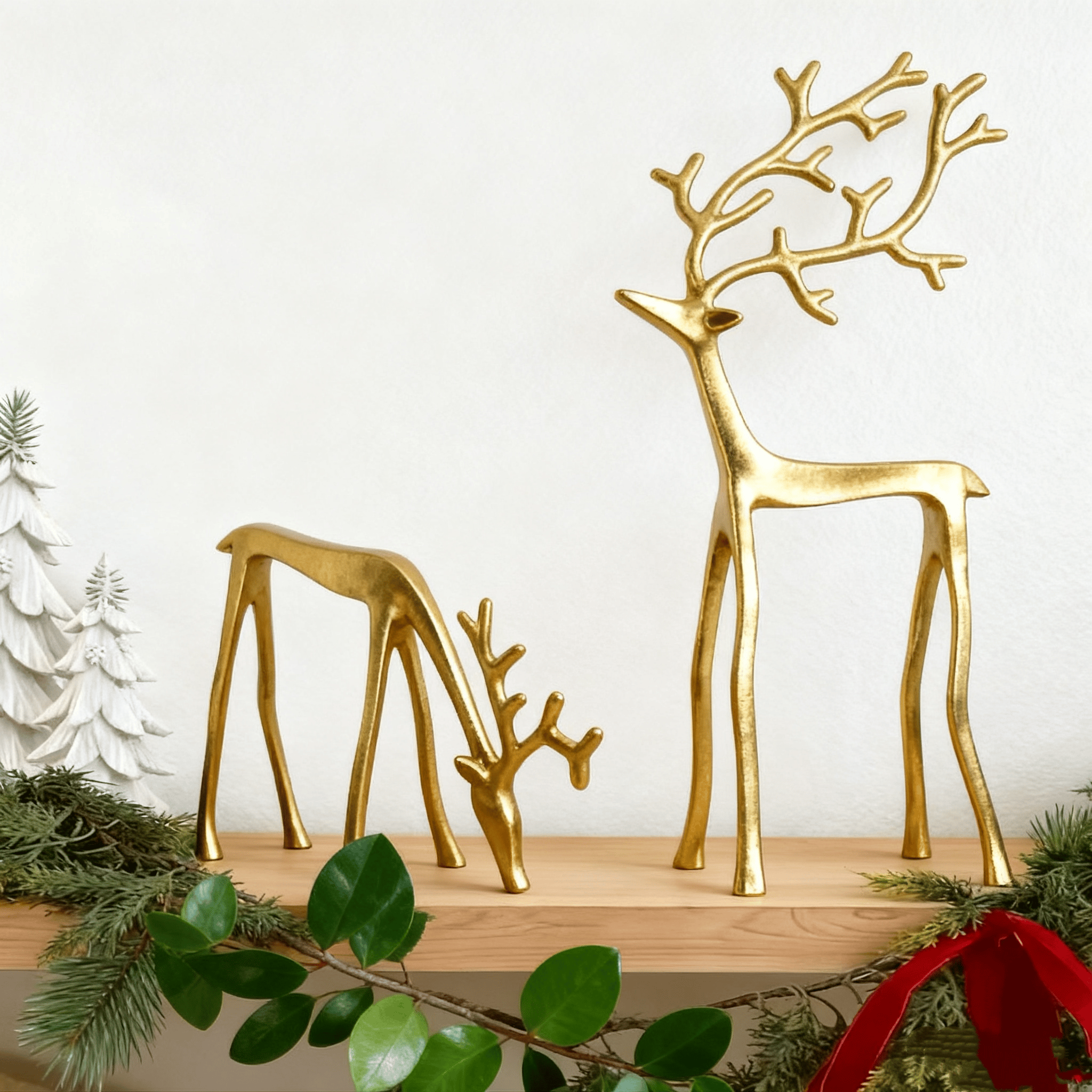🎅 Julebestselger 🦌 Svart reinsdyrfigur, julepynt