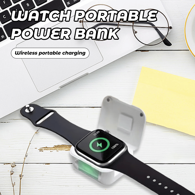 🔥Superdeal! 38 % rabatt! – Bærbar trådløs powerbank for smartklokker