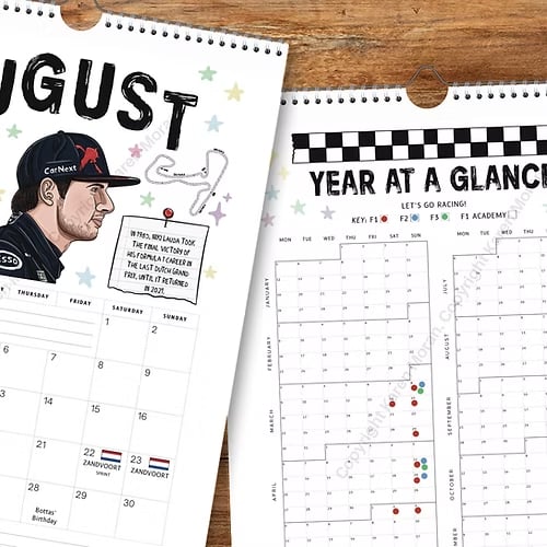 🏎️📅F1-utklippsbok for løpskalender 2026 – Den ultimate veggkalenderen for motorsportfans