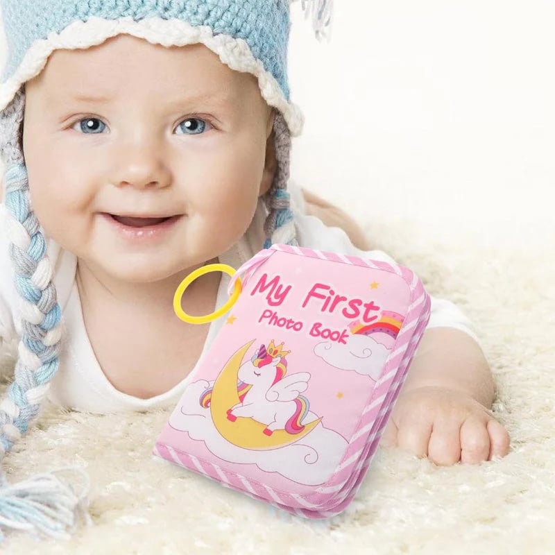 Min første babyfotobok med trygt speil