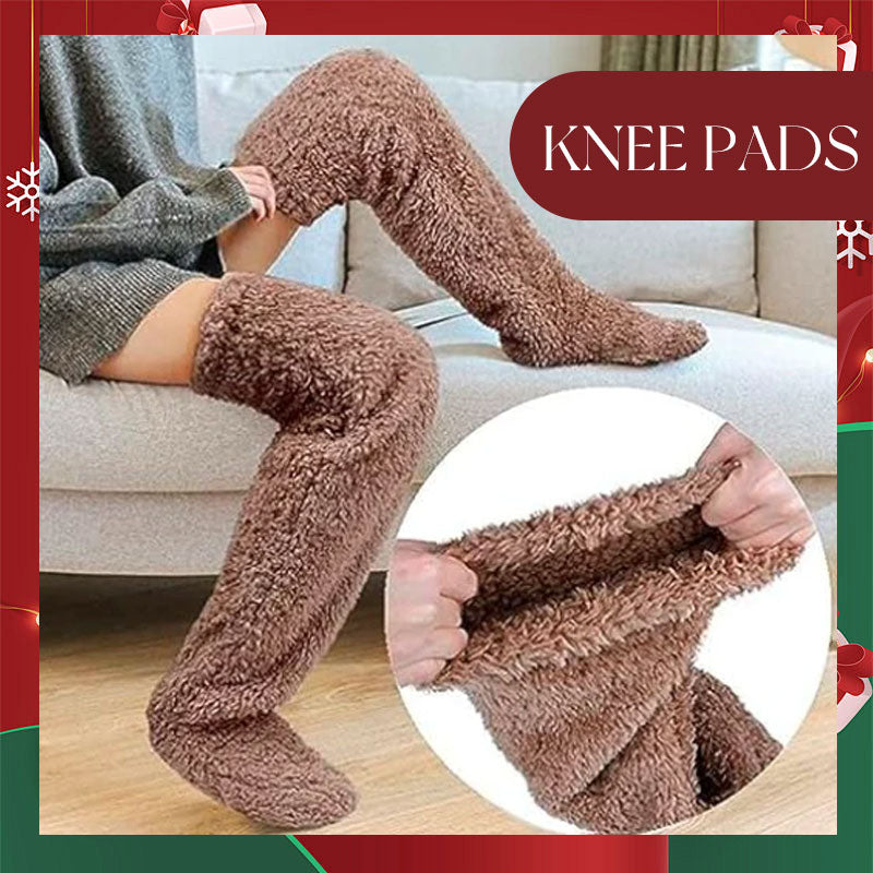 knestrømper med gåsedun