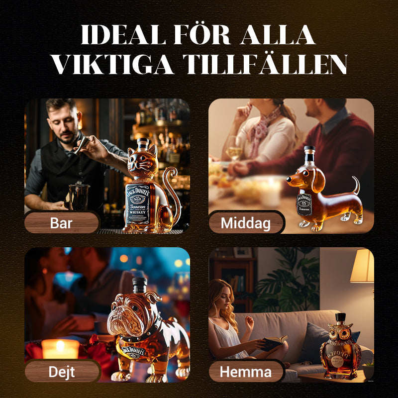 Kreativ whiskyflaske formet som en hund