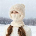 ❄️ 3-i-1 tykk plysj vinterlue🧣