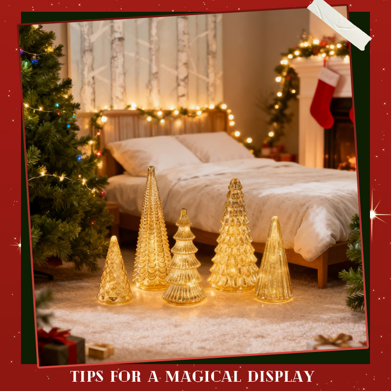 ✨ Skimrende jul – 5-delers krystalltresett med lys✨