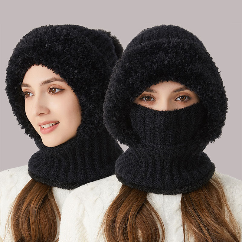 ❄️ 3-i-1 tykk plysj vinterlue🧣