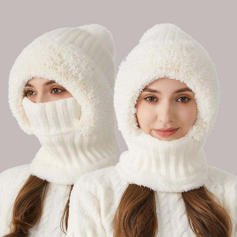 ❄️ 3-i-1 tykk plysj vinterlue🧣
