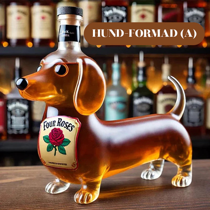 Kreativ whiskyflaske formet som en hund