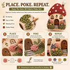 ✨Whimsical Village 3D-stoff Poke Art-kit