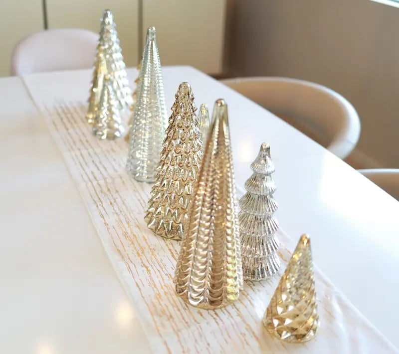 ✨ Skimrende jul – 5-delers krystalltresett med lys✨
