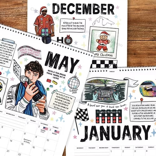 🏎️📅F1-utklippsbok for løpskalender 2026 – Den ultimate veggkalenderen for motorsportfans