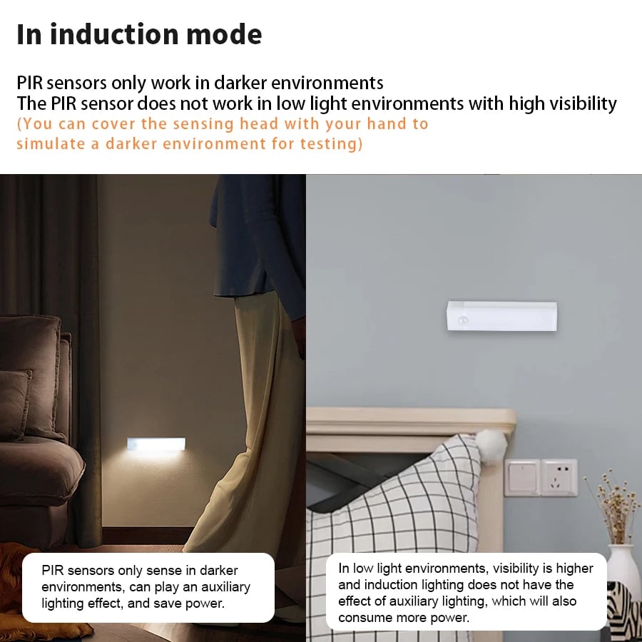 🔥NYÅRSREA - Oppladbare LED-lamper uten stans Smart Sensor Magnetic