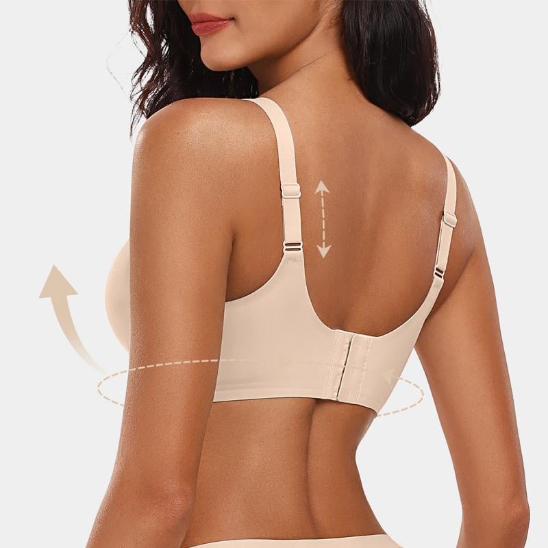 💖Sømløs push-up-BH med bølgete kanter