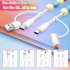 🎁KJØP 1, FÅ 1 GRATIS🔥4-i-1 perlebesatt ladekabel og hurtigladekabel 66W