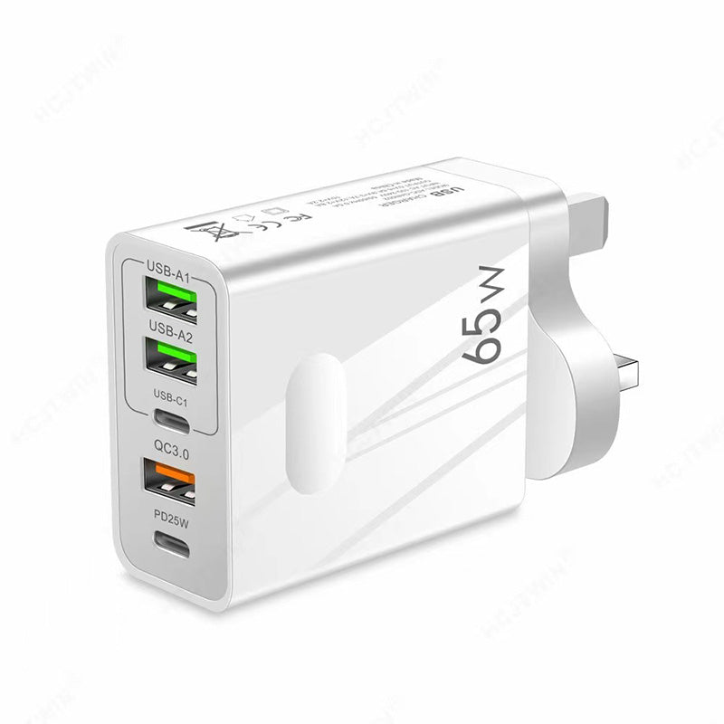 65 W superrask lader – Slipp løs full hastighet for din 3-i-1-kabel