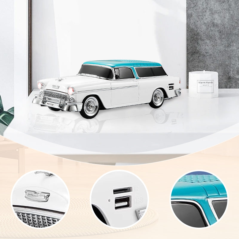 50 % rabatt🔥Trådløs Bluetooth-høyttaler i retrostil av bilmodell