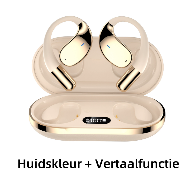 🎧✨ Trådløse åpne øretelefoner med LED-skjerm