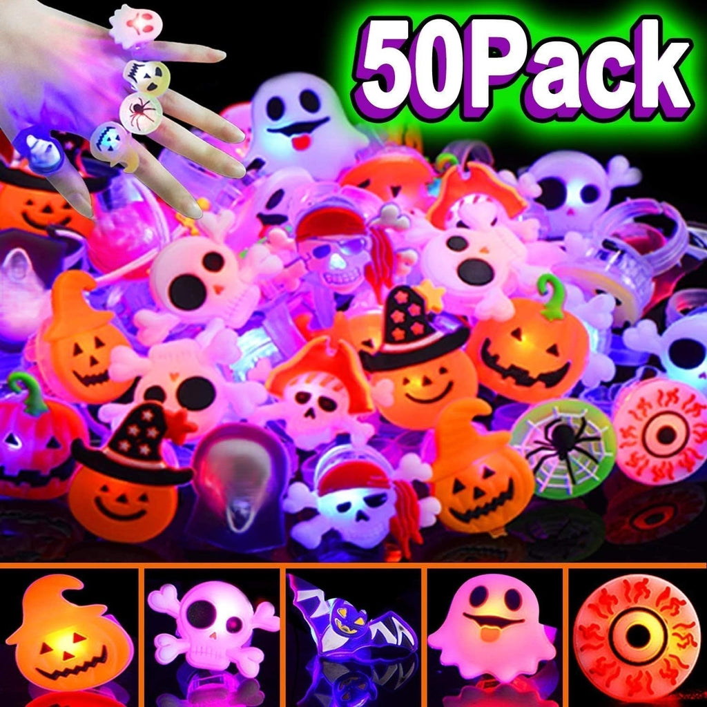 LED-lys Halloween-lysring - Sett med 50 stk.