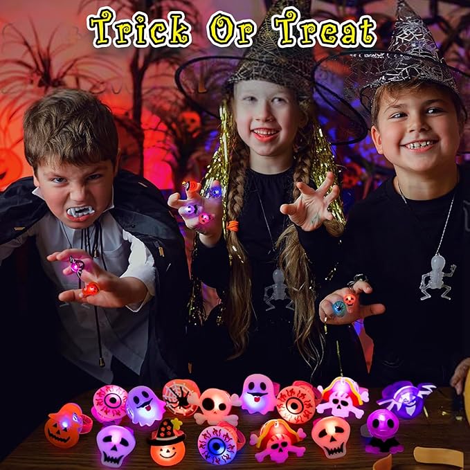 LED-lys Halloween-lysring - Sett med 50 stk.