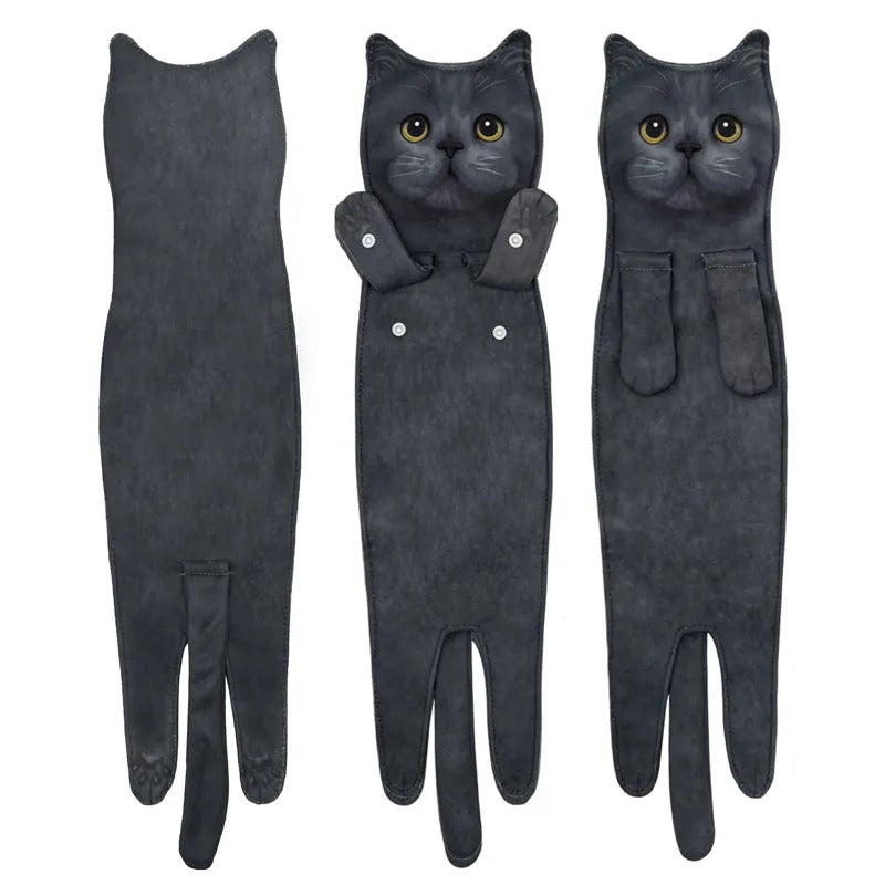 ✨😺Søt kattehåndkle🐾