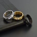 ✨🎅Jule tilbud – Kun i begrenset periode!⏰Titanium Steel Viking Rune Rotating Ring