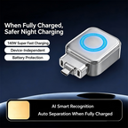 ⚡140W superrask lader med AI automatisk avstengning - USB-C PD3.1 - Intelligent batteribeskyttelse - Universal for iPhone, MacBook og nettbrett