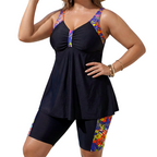 👙 BEGRENSET TID 50% RABATT! 💥 Dame luftig tankini-topp og shorts badedrakt – magekontroll, boyshorts, støttende ✨