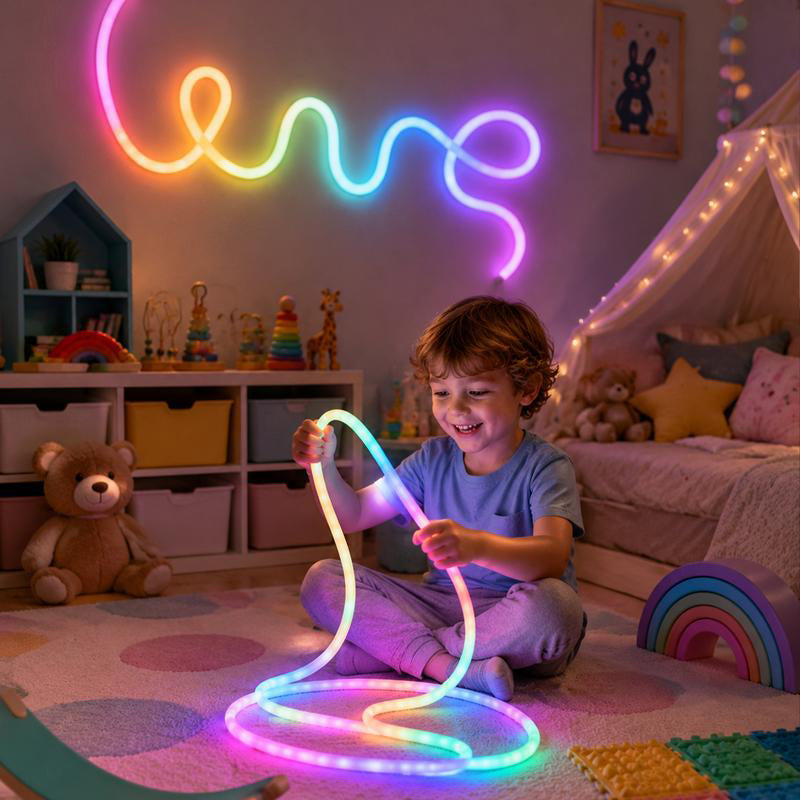 📢📢50% RABATT !! ⏰Dragon Scale Woven LED Neon Rope Light